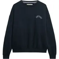 Superdry für Damen. W2012446A Athletic Relaxed Printed Crew Sweatshirt navy (M), Lässig, Baumwolle, Marine