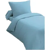 HOME LINGE PASSION 2-teiliges Bettwäscheset HP72068 – 82 g Mikrofaser – 140 x 200 cm – Himmelblau