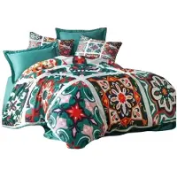 L'essentiel Maison , 477, King-Size-Bettbezug-Set (FR), Grün, 100 % POLYESTER-MICROSATIN, 240 x 220 cm