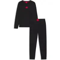 HUGO Pyjama-Set aus Stretch-Baumwolle mit Logos in der Geschenkbox Grösse S