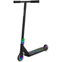 LifeGoods Stunt Scooter Pro X - T-Lenker - HIC - Tretroller für Kinder - Jungen/Mädchen - 110mm - 100KG - Regenbogen