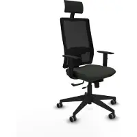 Piqueras Y Crespo Bürostuhl mit Kopfstütze 1D066G1 Schwarz