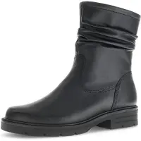 Gabor Stiefelette , Damen, Gr. 36, wärmend, schwarz, Kalbsleder, unifarben, Schuhe Stiefelette, Blockabsatz, Herbstboots mit zweckmäßigem Innenreißverschluss