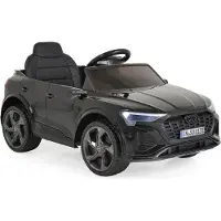 Moni Kinder Elektroauto Audi SQ8 e-tron EVA-Reifen Musik Licht MP3-Eingang Gurt schwarz