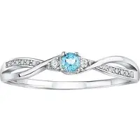 Silvego Silver Ring With Blue Topaz And Brilliance Zirconia Jjjr1100ts