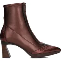 Hispanitas für Damen. CHI254186 Atlanta burgunderrote Lederstiefeletten burgunderrot (40), 5 bis 8 cm, Reißverschluss, Lässig, Bordeaux