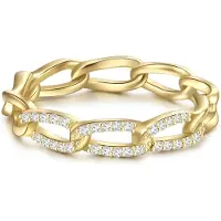 Glanzstücke Ring Sterling Silber Zirkonia in gelbgold | Gr.: 56