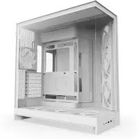 NZXT H9 Flow RGB+, Midi Tower, PC, Weiß, ATX, EATX, micro ATX, Mini-ITX, Netz, SGCC, Gehärtetes Glas, 16,5 cm