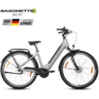 SAXONETTE Comfort plus 5.0 , ebike , 418 Wh Intube-Akku große Reichweite für den Alltag, E-Bike, Elektrofahrrad (Ramenhöhe 45 , Silver)