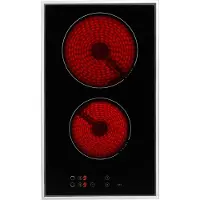 Amica KMC 13381 E, Schwarz, Integriert, 30 cm, Keramik, Glaskeramik, 2 Zone(n)