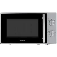 Inventum MN205SZ, Arbeitsplatte, Solo-Mikrowelle, 20 l, 700 W, Drehregler, Silber