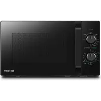 Toshiba MW2-MG20PF(BK), Arbeitsplatte, Grill-Mikrowelle, 20 l, 800 W, Drehregler, Schwarz