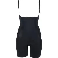 Spanx für Damen. 10130R_VERY BLACK Unterbrust-Dekolleté-Mieder mit kurzem Bein 10130R schwarz (S), Lässig, Nylon
