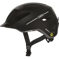 ABUS Stadthelm Pedelec 2.0 MIPS - Fahrradhelm mit Rücklicht, chirm, Regenhaube und MIPS-Aufprallschutz - für Damen und Herren - Schwarz Matt, Größe M (52-57 cm)