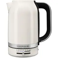 KitchenAid 5KEK1701EPL, 1,7 l, 2400 W, Schwarz, Edelstahl, Weiß, Metall, Kunststoff, Edelstahl, Regelbare Temperatur, Wasserstandsanzeige