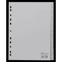 Durable 652310, Numerischer Registerindex, Polypropylen (PP), Grau, Porträt, A4 portrait full size, 230 mm