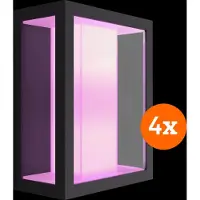Philips Hue Impress Wandleuchte White & Color Schwarz Breit 4er-Pack