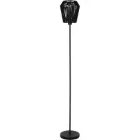 Eglo PERSLEY Stehleuchte Stehlampe Lampe - H155,5 x Ø22 cm - schwarz - 1X60W exkl. - IP20