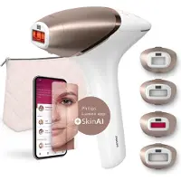 Philips IPL-Haarentferner "Lumea Series 9900 BRI951/01" 450.000 Lichtimpulse 4 Aufsätze (Achseln, Bikinizone, Körper, Gesicht), 2 SkinAI Funktionen