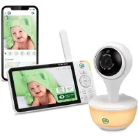 Leapfrog LF815HD Smart Video-Babyphone mit 5 Zoll HD-Farbdisplay, WLAN, Temperatur-/Feuchtigkeitssensor, Weitwinkelobjektiv, farbigem Nachtlicht