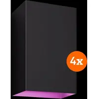 Philips Hue Resonate Wandlampe White & Color - Schwarz 4er-Pack