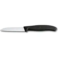Victorinox Swiss Classic Gemüsemesser-Set, 2-teilig, 8 cm, Gerade/Welle, Schwarz, B