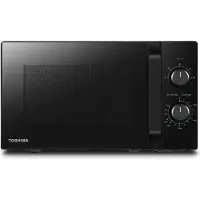 Toshiba MW2-MM20PF(BK), Arbeitsplatte, Solo-Mikrowelle, 20 l, 800 W, Drehregler, Schwarz