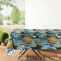 Douceur d'intérieur Tischdecke NAPPE RECTANGLE 150 x 240 CM POLYESTER IMPRIME BRAZILIA MENTHE/V herren