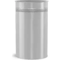 BRASQ Mülleimer Metall Büro/Haushalt - Mülleimer - Abfalleimer - Papierkorb - Rund - Mülleimer - Silber 21 Liter