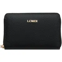 L.credi Geldbörse Poema Zip Around Wallet Black schwarz