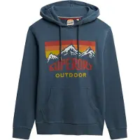 Superdry für Herren. M2014296A Mountain Entspanntes Sweatshirt blau (M), Lässig, Baumwolle, Langarm