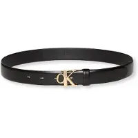 Calvin Klein Ck Buckle 30mm Fixed Belt Black/antique Light Gold Größe: 90 | Gürtel Outlet | Damen | Gelb