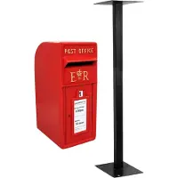 MonsterShop Royal Mail Post Box Gusseisen Säule ER Brief Wandhalterung Post Bodenständer