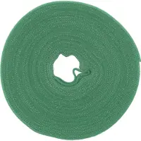InLine Kabelbinder, Klettverschluss Band, 10 Meter, 16mm, grün