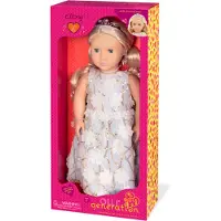 Our Generation Ellory, 46-cm-Puppe mit geblümtem Kleid und Schmuck