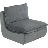 Hela Tische, Relax-Sessel Rhodos, Bezug Cordstoff Dunkelgrau, gepolstertes Gestell, breite Sitzfläche, aufgesetztes Kissen, ca.180kg belastbar