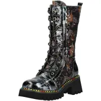 LAURA VITA Schnürstiefel Schwarz