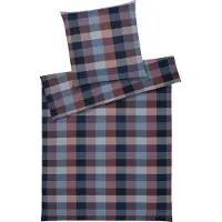Elegante Soft-Flanell-Bettwäsche-Garnitur Hamilton Farbe Mauve-Bleu Größe 155x220+80x80 AL
