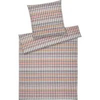 Elegante Soft-Flanell-Bettwäsche-Garnitur Aberdeen Farbe Rouge Größe 135x200+80x80