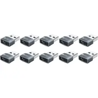 Varia USB 2.0 Adapter A auf USB-C Buchse, Aluminium, 10er-Set, Grau