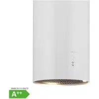Klarstein Insel-Abzugshaube, Dunstabzug für Arbeitsplatte, 600m³/h Luftstrom, Verstellbare Inselhaube Umluft Freihängend mit Rohr-Design, 3 Stufen, Aktivkohle-Filter Dunstabzugshaube Deckenmontage