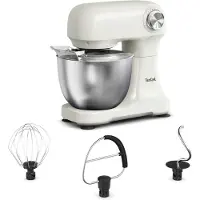 Tefal Bake Easy , Küchenmaschine, Kompakt, Einfach zu bedienen, 3,5 l, Weiß, Drehregler, Schlagen, Mixen, 4 Eier, Edelstahl