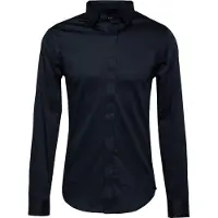 Armani Exchange für Herren. 8NZCBDZN10Z1510 Klassisches marineblaues Hemd (M), Lässig, Party, Baumwolle, Langarm