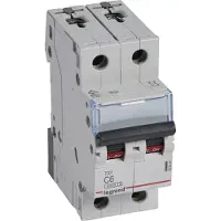 Legrand 403524 TX3 Leitungsschutzschalter C-Charakteristik, 6A, 2-polig, 6kA, 400VAC, 2TE