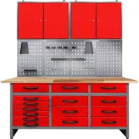 Ondis24 Werkstatt-Set 160 cm, mit LED