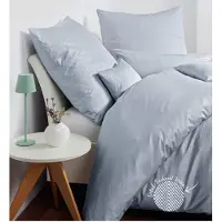 Janine Design Interlock-Jersey-Bettwäsche-Garnitur JERSEY CLASSIC 59000 Farbe platin Größe 155x220+80x80