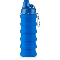 InnovaGoods Faltbare Wasserflasche aus Silikon - Blau