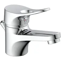 Eisl VERONA Waschtischarmatur mit Zugstange, Wasserhahn Bad mit Ablaufgarnitur Waschbecken