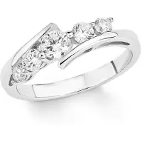 Amor Ring für Damen, Sterling Silber 925, Zirkonia (synth.) amor Silber