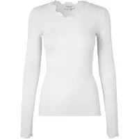 Rosemunde Damen Tops & T-Shirts Babette Silk T-shirt Lace - Wit - Größe XL
